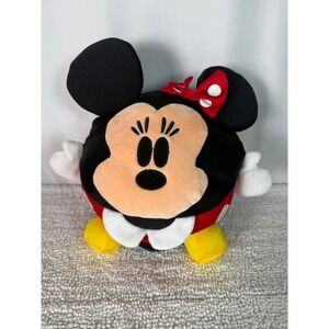 Disney Minnie Mouse Plush Beanbag Stuffed Animal Round Ball‎ Shape Toy 8"